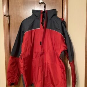 Men's Red and Gray Jacket